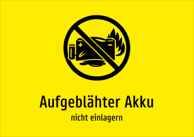 Aufgeblähter Akku - nicht einlagern