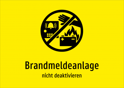 Brandmeldeanlage - nicht deaktivieren