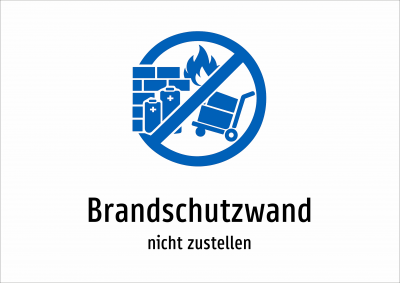 Brandschutzwand - nicht zustellen