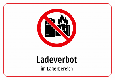 Ladeverbot - im Lagerbereich