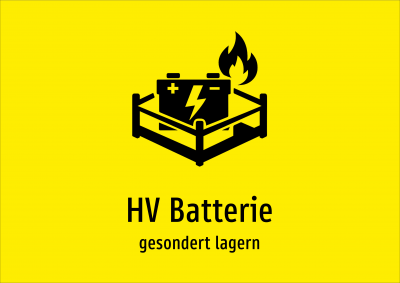 HV Batterie - gesondert lagern