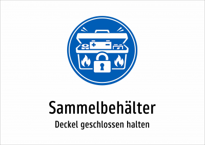Sammelbehälter - Deckel geschlossen halten