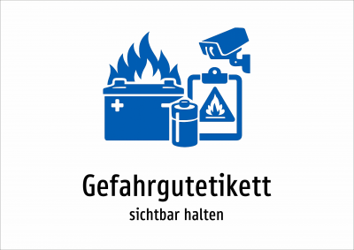 Gefahrgutetikett - sichtbar halten