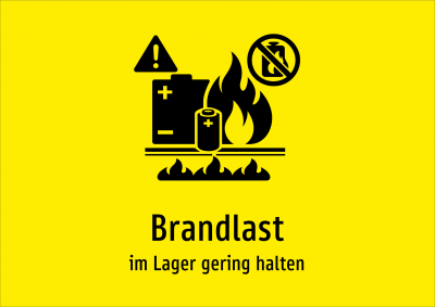 Brandlast - im Lager gering halten