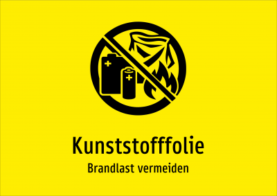 Kunststofffolie - Brandlast vermeiden