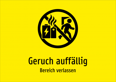 Geruch auffällig - Bereich verlassen