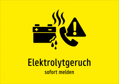 Elektrolytgeruch - sofort melden