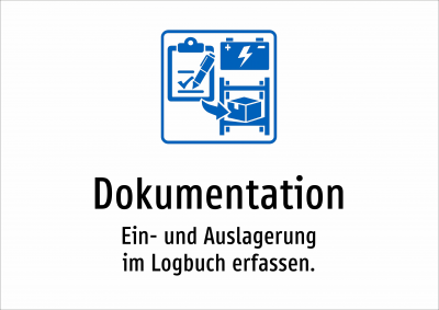 Dokumentation - Ein- und Auslagerung im Logbuch erfassen.