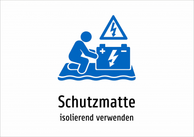 Schutzmatte - isolierend verwenden