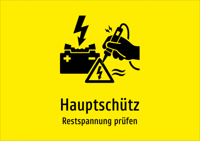 Hauptschütz - Restspannung prüfen