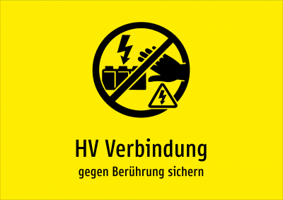 HV Verbindung - gegen Berührung sichern