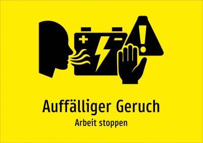 Auffälliger Geruch - Arbeit stoppen