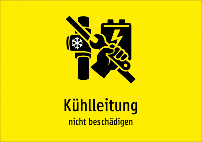 Kühlleitung - nicht beschädigen