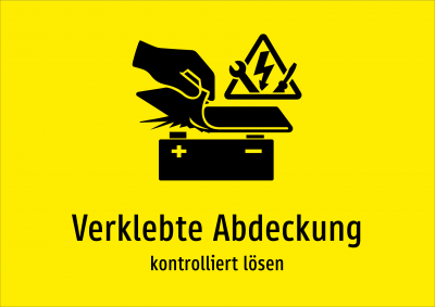 Verklebte Abdeckung - kontrolliert lösen