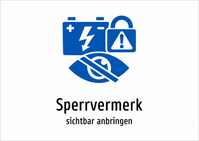 Sperrvermerk - sichtbar anbringen