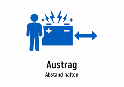 Austrag - Abstand halten