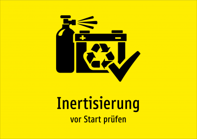 Inertisierung - vor Start prüfen