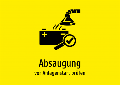 Absaugung - vor Anlagenstart prüfen