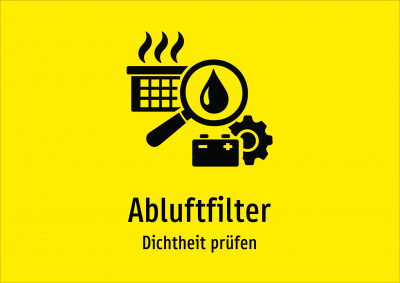 Abluftfilter - Dichtheit prüfen