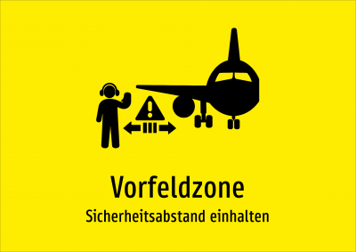 Vorfeldzone - Sicherheitsabstand einhalten