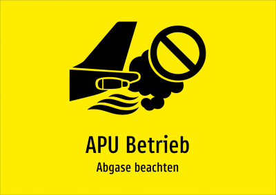 APU Betrieb - Abgase beachten