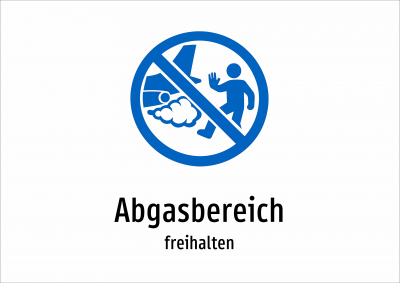 Abgasbereich - freihalten