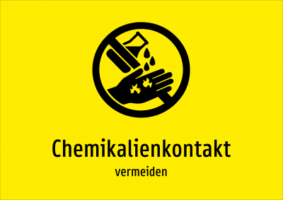 Chemikalienkontakt - vermeiden