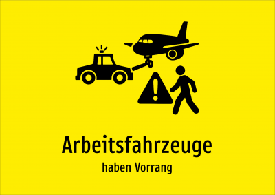 Arbeitsfahrzeuge - haben Vorrang