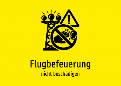 Flugbefeuerung - nicht beschädigen