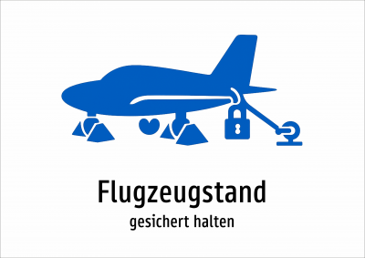 Flugzeugstand - gesichert halten