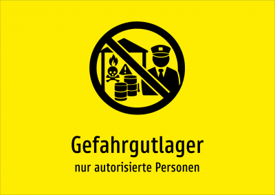 Gefahrgutlager - nur autorisierte Personen