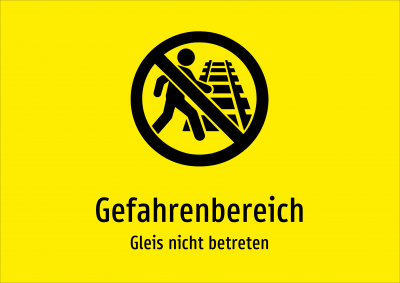 Gefahrenbereich - Gleis nicht betreten