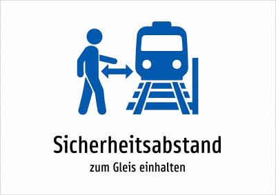 Sicherheitsabstand - zum Gleis einhalten