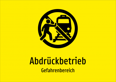 Abdrückbetrieb - Gefahrenbereich