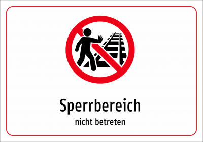 Sperrbereich - nicht betreten