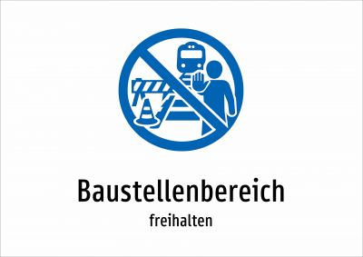 Baustellenbereich - freihalten