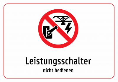 Leistungsschalter - nicht bedienen