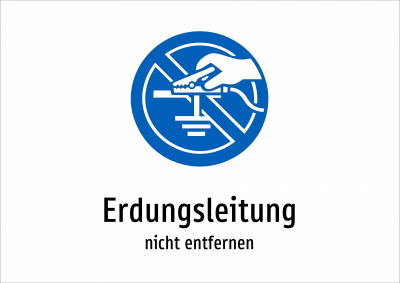 Erdungsleitung - nicht entfernen