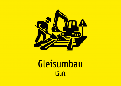 Gleisumbau - läuft