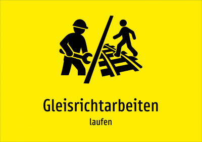 Gleisrichtarbeiten - laufen