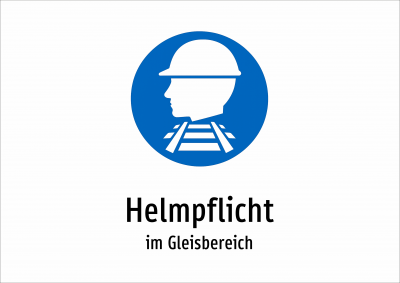 Helmpflicht - im Gleisbereich