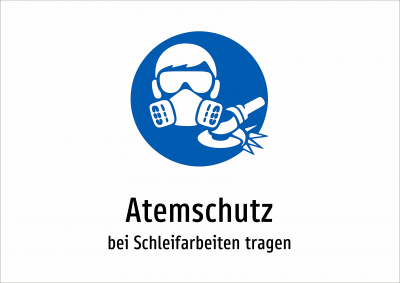 Atemschutz - bei Schleifarbeiten tragen