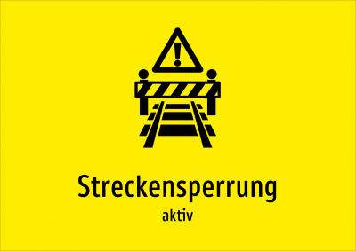 Streckensperrung - aktiv