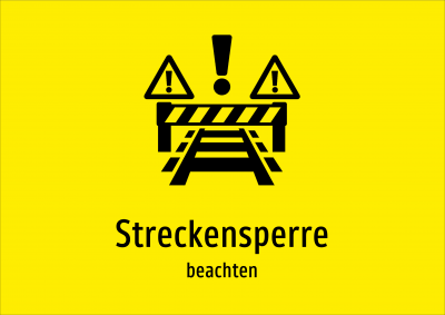 Streckensperre - beachten