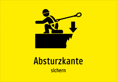 Absturzkante - sichern