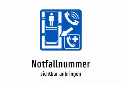 Notfallnummer - sichtbar anbringen