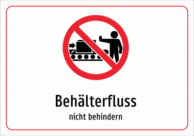 Behälterfluss - nicht behindern