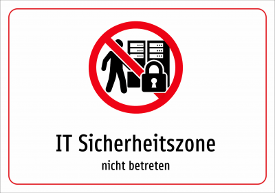 IT Sicherheitszone - nicht betreten