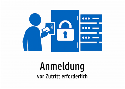 Anmeldung - vor Zutritt erforderlich