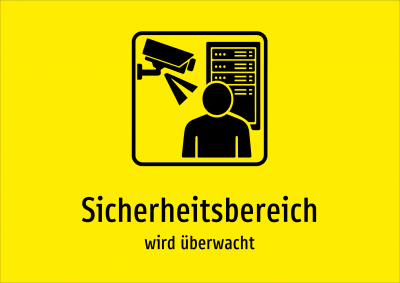 Sicherheitsbereich - wird überwacht